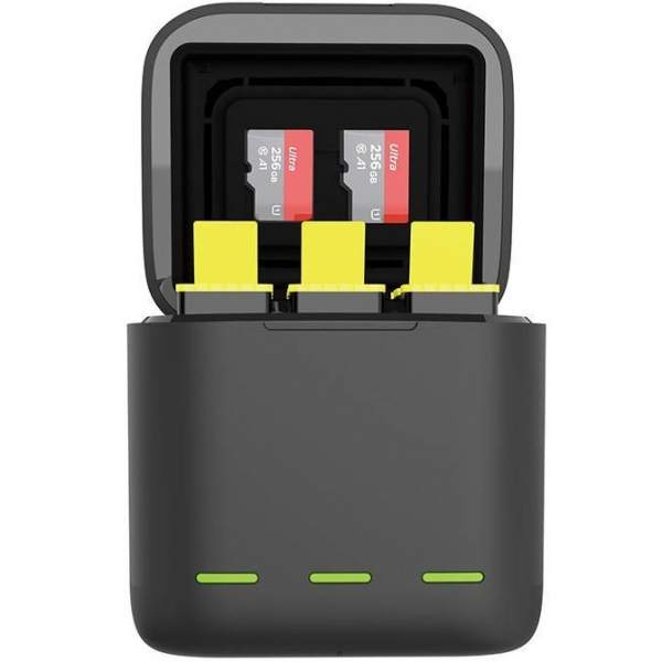 Telesin Ładowarka trójkanałowa Box Telesin + 3 akumulatory do GoPro Hero 12 / 11 / 10 / 9